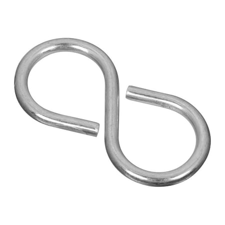 2.12 In. Steel Closed S-Hook, Zinc Plated, 3PK